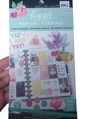 ME & my big ideas  happy memory keeping floral memories stickers sheets book 578